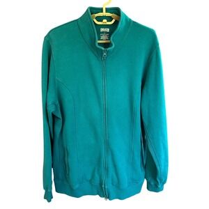 Duluth Trading Zip Up Sweater Turquoise Blue Large‎